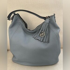 Michael Kors Pale Blue Leather Tote Bag